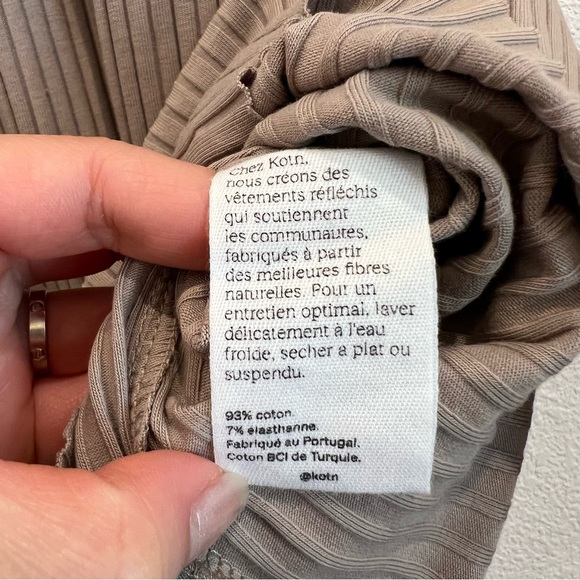 NWT Kotn Taupe Ribbed Midi Tank Dress Size Small - Picture 6 of 9